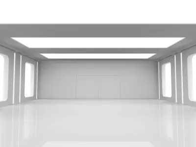 Sci Fi Warehouse 3D model 13