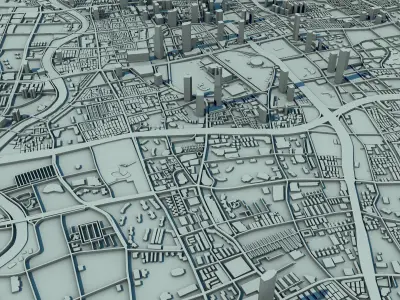 Shanghai City China 3D print model