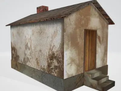 Small House Low-poly 3D model