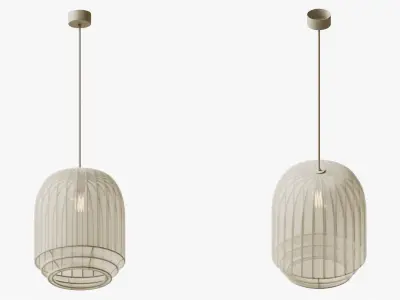 Pendant light off white northern 3D model