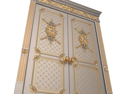 Carved Door Classic 05 Low-poly 3D model