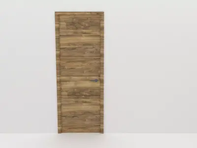 wood door Free 3D model