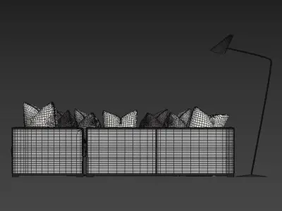 L-Shaped Sofa  3D model