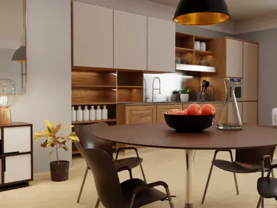 Scandinavian Modern  Interior 3D model