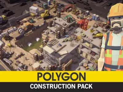 POLYGON - Construction Low-poly 3D model