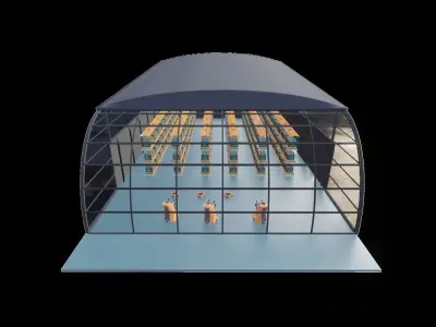 Warehouse Unit 3D model