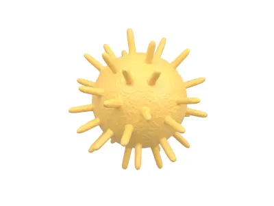 Virus v2 008 Low-poly 3D model