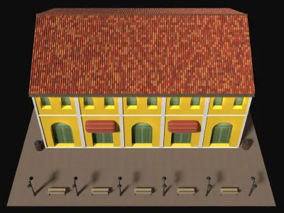 Retro street 25T02 3D model