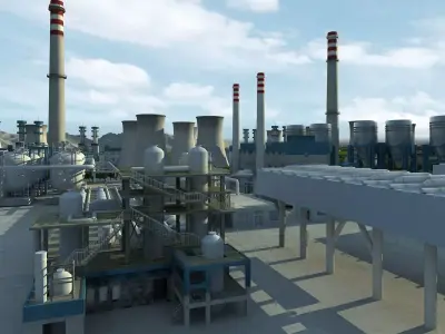 Industrial Factory Building 01 3D model
