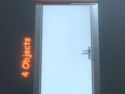 Metal Door Animated Version 1 and 2 3D Model Pack