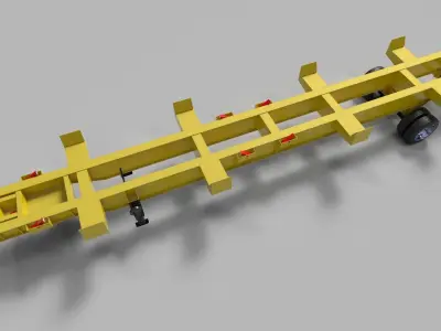 Trailer port Low-poly 3D model