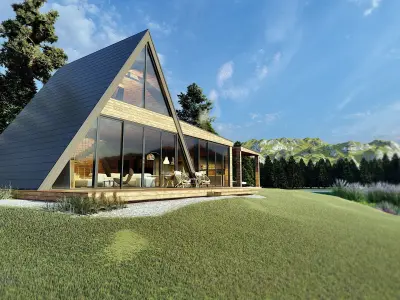 A-frame House IVANA  Outdoor Kitchen DINO 3D model