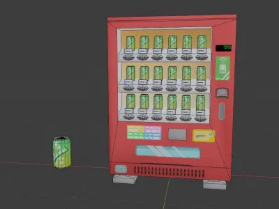 Vending Machine 01 Low-poly 3D model