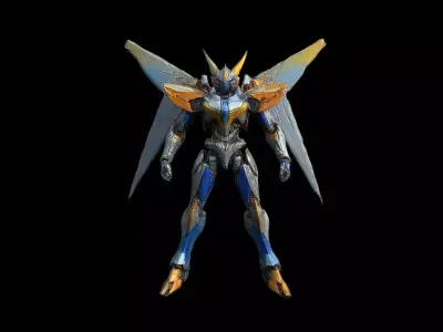 Robots Pack 8 Low-poly 3D model
