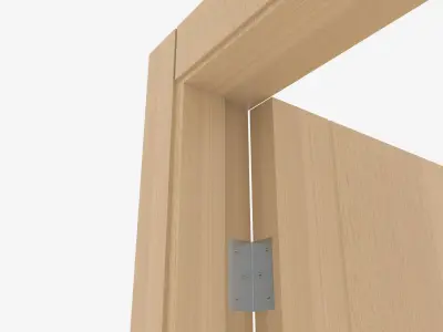 Modern OAK wooden Door Free low-poly 3D model