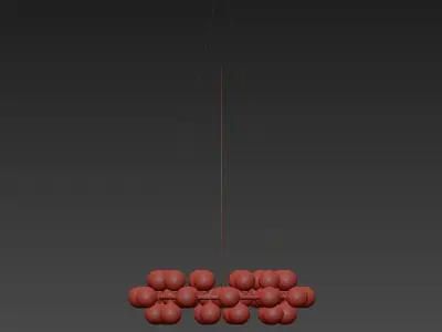 Milk Bubble Round Chandelier 3D model