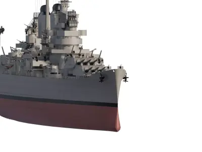 US NAVY 1940S HEAVY CRUISER 3D model