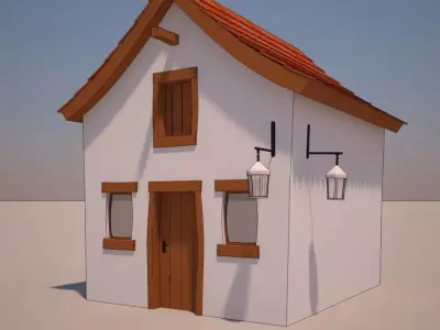 Cartoon house 11 3D model get