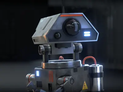 Sci-Fi Worker Robot 3D model