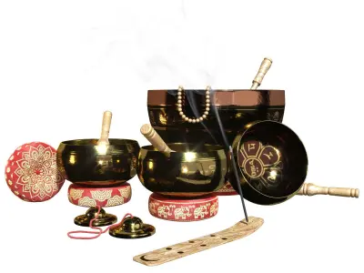 Tibetan singing bowls for SPA 3D model
