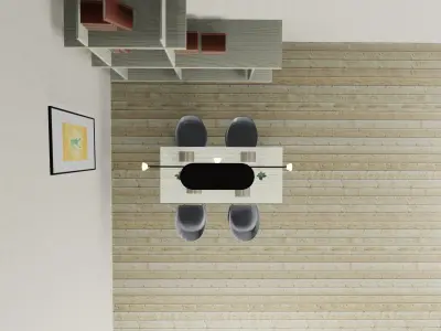 room maden in light colors 3D model