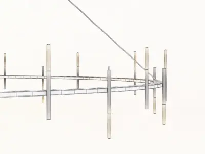 Circled Ceiling Pendant Light Lamp 3D model