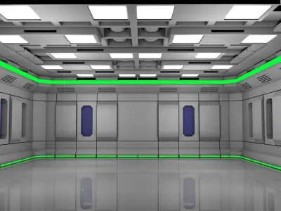 Sci Fi Room 3D model 34