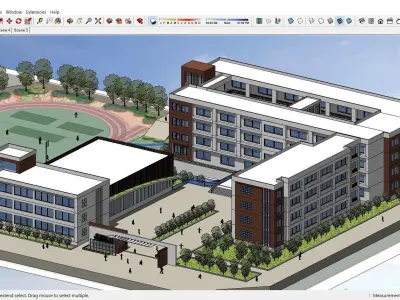Sketchup School and University L2 3D model