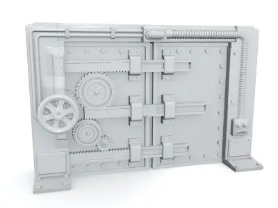PACK 5 SCI FI DOORS 3D print model