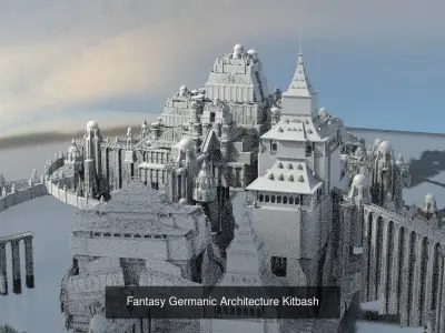 Germanic Architecture collection 3D Model Pack