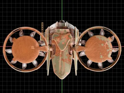 Rigged Scifi drone for Blender 3D model