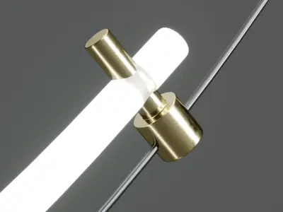 RILDA light fixture with three metal rods Low-poly 3D model