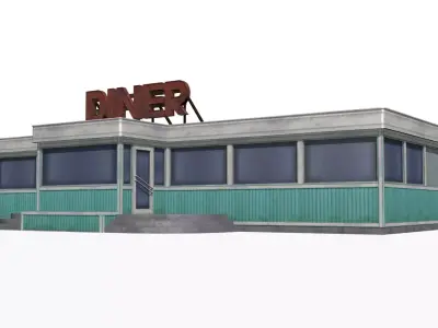 old dining  Low-poly 3D model