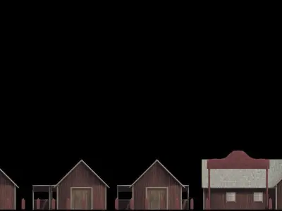 Modular farm kit Low-poly 3D model