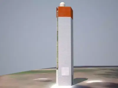 The New Burnett Heads Lighthouse Low poly 3D model
