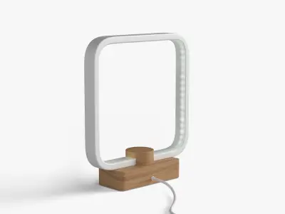 MINIMALIST LED WOOD TABLE LAMP 3D model