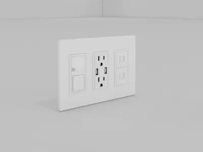 accesorios electricos Low-poly 3D model
