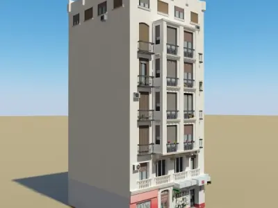 Photorealistic Low Poly Building 3D model