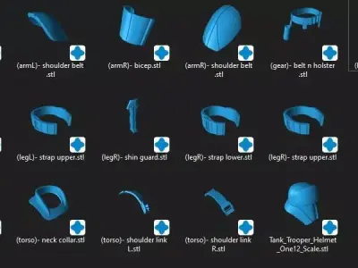 Transport Trooper One12 Scale Custom Armor STL Files 3D print model