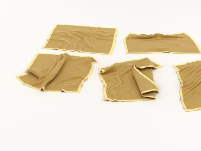 Flannel Towels 3D model