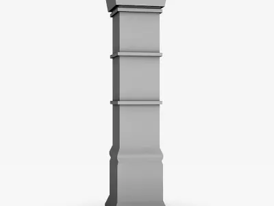 Low poly ancient column Low-poly 3D model