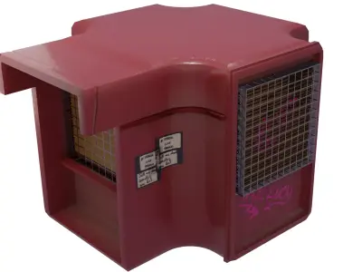 Low poly Mini market kiosk  Low-poly 3D model