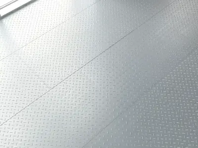 A floor made of sheets of corrugated metal Texture