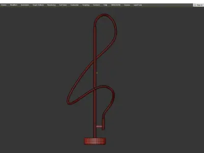 floor lamp Knot Light Brass Low-poly 3D model