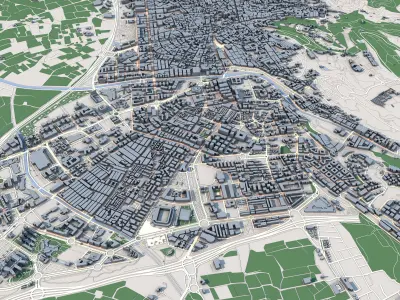 Granada City Spain 3D model