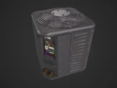 Air Conditioning Condenser Unit Low-poly 3D model