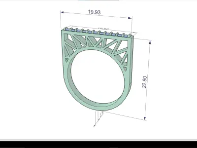 Beautiful and light minimal ring Free 3D print model