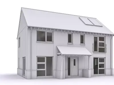 Townhouse 09 Low-poly 3D model purchase