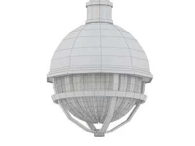 Tollis 8 pendant light with glass and brass finish 3D model