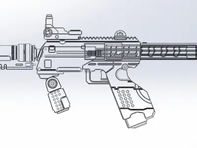Halo ODST SMG Basic Model 3D model